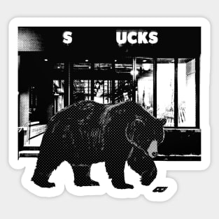 A Bear in the city Sticker